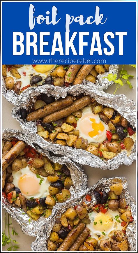 Looking for ideas for camping food that will keep you energized and full? Look no further than our comprehensive list of camping food ideas! From easy and portable camping food to hearty and satisfying meals, we've got something for everyone. Camping Meals Foil Packets, Camping Recipes Dinner, Easter Camping, Camping Recipes Breakfast, Oven Breakfast, Easy Camping Breakfast, Campfire Breakfast, Grill Breakfast, Foil Meals