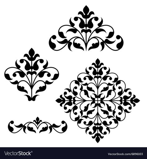 Elements For Design, Motif Arabesque, Aries Art, Islamic Motifs, Indian Henna, Line Art Flowers, Baroque Ornament, Arabesque Pattern, Creative Class