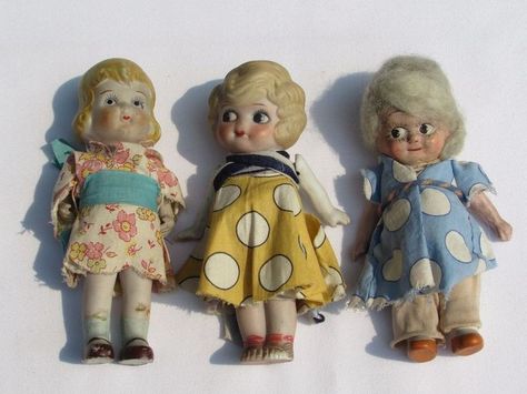 Doll House Vintage, Penny Dolls, Vintage Friends, Frozen Charlotte, House Vintage, Campbell Soup, Dolls Art, Mini Dolls, Tiny Dolls