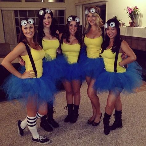 Monster Ag Kostüm, Girlfriend Group, Diy Group Halloween Costumes, Best Group Halloween Costumes, Minion Halloween, Minion Costumes, Halloween Costumes To Make, Cute Group Halloween Costumes, Great Halloween Costumes