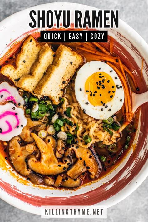 Ever wondered how to recreate the flavors of your favorite Ramen restaurant at home? Look no further! This quick and easy Shoyu Ramen recipe will make you the talk of your dinner table. Click for the step-by-step guide. #ramen #shoyu #ramenbowl #ramennoodles #ramenrecipe #souprecipe #comfortfood Shoyu Ramen Broth Recipe, Jinya Ramen Recipe Copycat, Ramen Shoyu, Shoyu Ramen Recipe, Teriyaki Ramen, Fast Healthy Dinners, Ramen Noodles Recipes, Cooking Ramen, Yummy Nummies