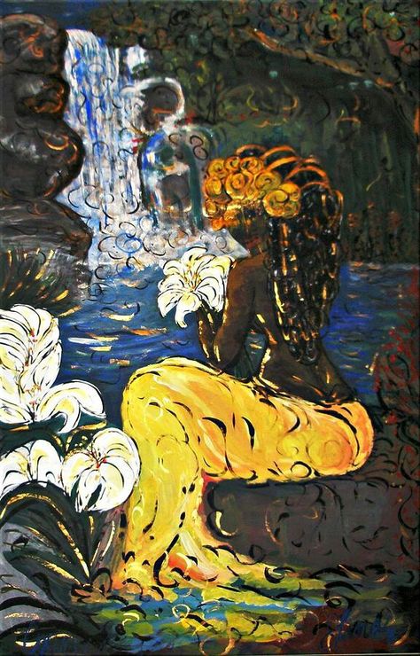 Oshun Goddess, Orishas Yoruba, African Mythology, African Goddess, Afrocentric Art, Black Art Pictures, Afro Art, Magic Art, Mermaid Art