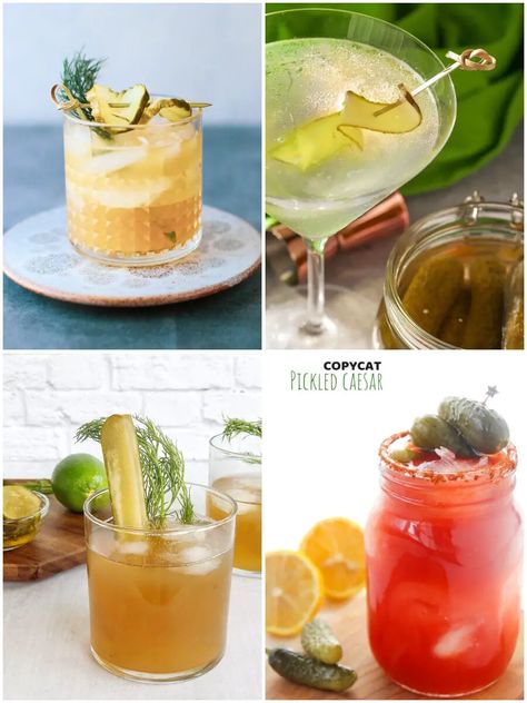 11 Pickle Cocktails that Will Make Your Taste Buds Dill-ightful! Dill Pickle Vodka Drinks, Pickle Drinks Non Alcoholic, Caesar Cocktail, Lemonade Cocktail, Classic Martini, Rum Cocktail, Whiskey Sour, Pickle Juice, Old Fashioned Cocktail