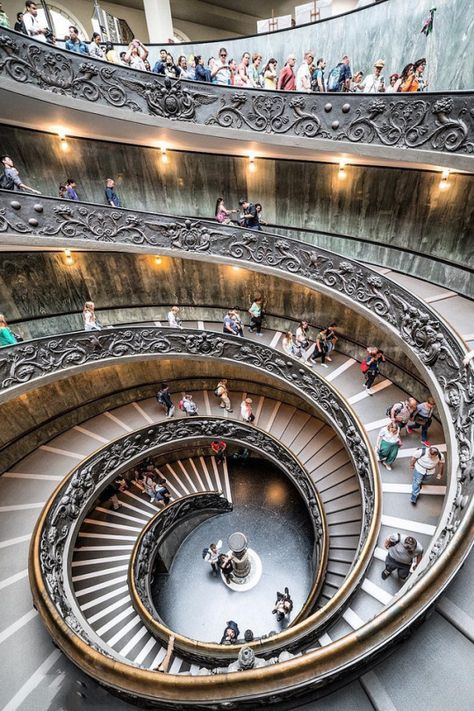 The Vatican Museum. Museum Stairs, All About Italy, Vatican Museum, Spiral Staircases, Europe Aesthetic, Vatican Museums, Need A Vacation, Vatican City, Stairway To Heaven