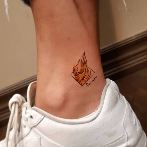 Twin Tattoos, Simple Tattoos For Women, Ear Tattoos, Flame Tattoos, Aries Tattoo, Tattoos For Lovers, Fire Tattoo, Best Friend Tattoos, Dainty Tattoos