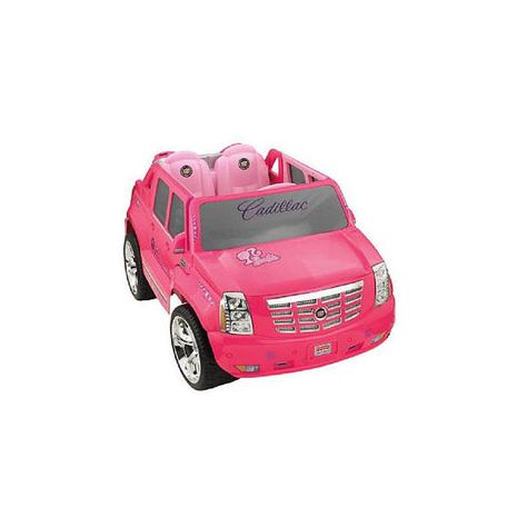 Buy Power Wheels Fisher-Price Barbie Cadillac Hybrid Escalade EXT - Pink - Toys R Us Exclusive Power Wheels Fisher-Price Barbie Pink Escalade is a two-seat vehi... Pink Escalade, Barbie Power Wheels, Pink Toy, Toy Accessories, Baby Stella, Princess Nursery, 2014 Christmas, Kids Ride On Toys, Pink Cadillac