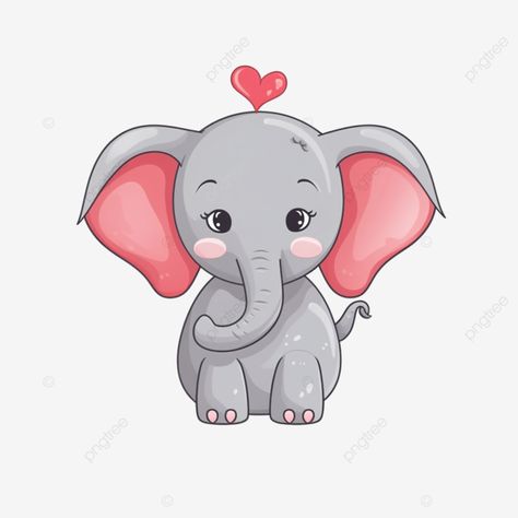 elephant with heart in love valentine s day illustration Drawing Elephant, Elephant Valentine, Valentines Day Drawing, Heart Shaped Candy, Cartoon Heart, Day Illustration, Heart Png, Transparent Image, Valentine Heart