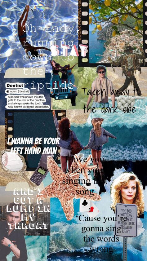 Riptide Song Aesthetic, Riptide Wallpaper, Riptide Aesthetic, Aesthetic Moodboard, Kodak Portra, Favorite Song, Music Aesthetic, Music Wallpaper, Blue Life