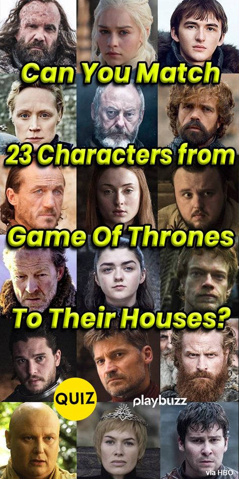 Can You Match These 23 Game Of Thrones Characters To Their Houses?  .  ******** Playbuzz Quiz Westeros Buzzfeed Quiz Quizzes Mother of Dragons Khaleesi Daenerys Targaryen Jamie Lannister Arya Stark Jon Snow Sersei Ned Tyrion Brienne of Tarth George R R Martin Winter is Coming White Walkers HBO New Season 8 7 Game of Thrones Trivia Watch Party Game Of Thrones Color Palette, Brienne Of Tarth Fanart, Jamie Lannister Art, Game Of Thrones Quiz, House Of Dragon Dragons, Starks Game Of Thrones, Jamie And Brienne, Game Of Thrones Inspired Outfits, Targeryan Aesthetic