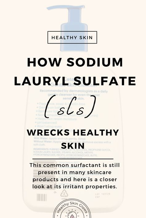 Sodium Lauryl Sulfate (SLS) is a common surfactant still present in many skincare products. Here is a closer look at its irritant properties. via @healthyskinglows Natural Cleaning Products Diy, Cetaphil Gentle Skin Cleanser, Yoga Information, Gentle Skin Cleanser, Skin Cleanser, Organic Cleaning Products, Sodium Lauryl Sulfate, Healthy Glowing Skin, Skin Diseases