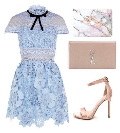 "Love is everything" by skajackson on Polyvore featuring self-portrait and Yves Saint Laurent Brian Atwood, Outfit Dress, Looks Chic, Dressy Outfits, Fancy Outfits, Girly Fashion, Girly Outfits, Mode Inspiration, Polyvore Outfits