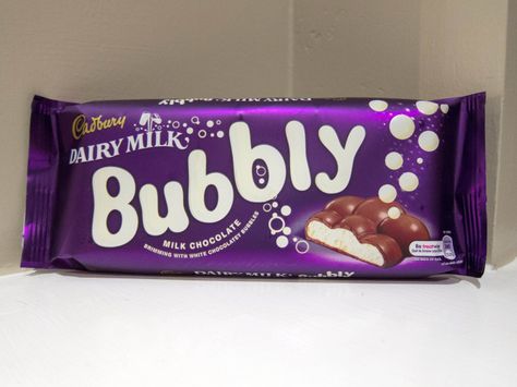 Cadbury Bubbly Cadbury World, British Chocolate, Cadbury Chocolate, Cadbury Dairy Milk, Dairy Milk, Chocolate Candy, Most Favorite, Junk Food, Pop Tarts