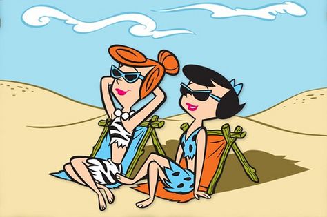 Wilma Flintstone & Betty Rubble by Sabiina, via Flickr Betty Rubble, Wilma Flintstone, Yabba Dabba Doo, Classic Cartoon Characters, Saturday Morning Cartoons, Old Tv Shows, Old Cartoons, Classic Cartoons, Vintage Cartoon