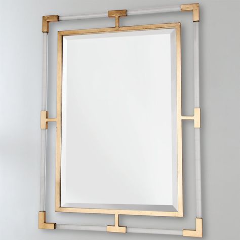 Modern, Contemporary & Mid-Century Mirrors - Shades of Light Mirror Placement, Gold Wall Mirror, Curved Mirror, Gold Mirror Wall, Modern Wall Mirror, Mirror Shapes, Shades Of Light, Gold Wall, Rectangle Mirror