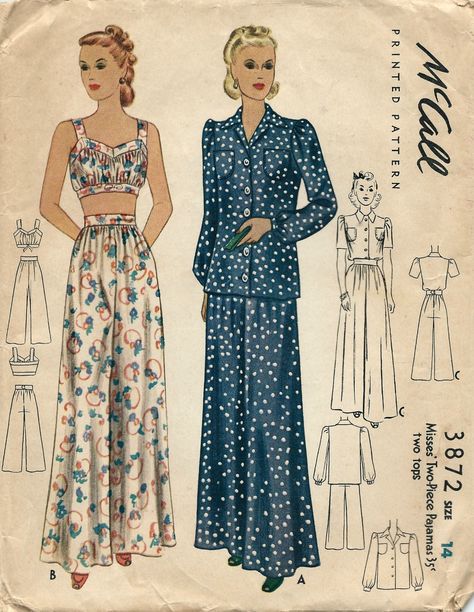 1930s Pajamas Women, Vintage Pajama Pattern, 1940s Pajamas Women, 1920s Pajamas Women, 1930s Pajamas, 1940s Pajamas, 1950s Pajamas, Vintage Pyjamas, 70s Magazine