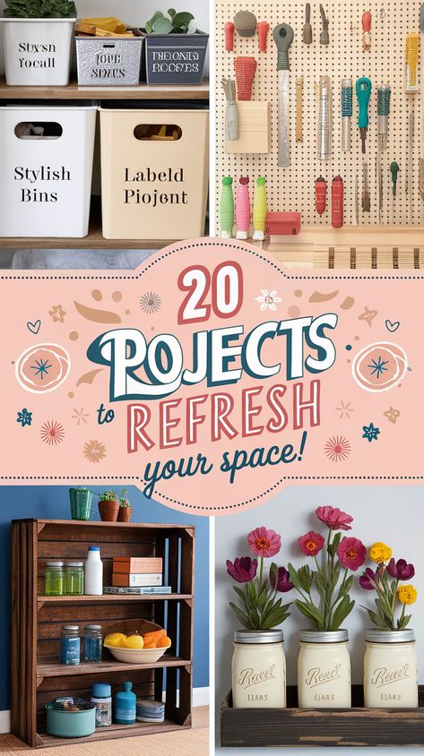 20 Creative DIY Home Decor Ideas to Refresh Your Living Space Crafts For Home Decor, Clever Storage Solutions, Diy Crafts For Home Decor, Clever Storage, Diy Home Decor Ideas, Upcycled Furniture, The Bank, Storage Solutions, New Life