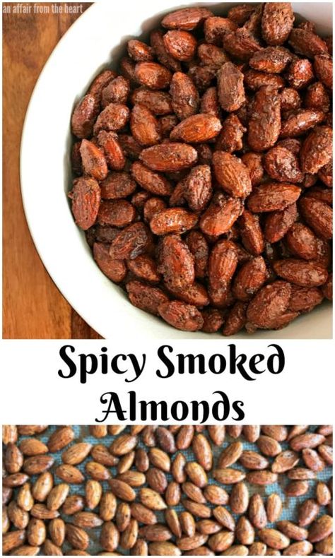 Smoked Cashews, Praline Almonds, Smoked Almonds, Masterbuilt Smoker, Traeger Smoker, Spicy Almonds, Spiced Almonds, Candied Almonds, Smoked Food