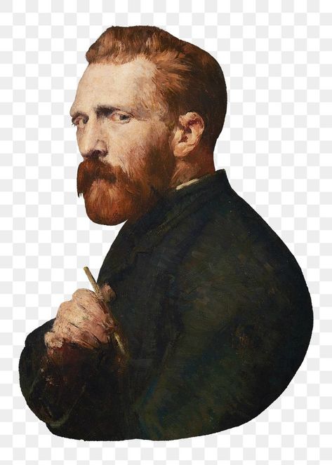 Vincent Van Gogh Portrait, Bubble Transparent, Van Gogh Portrait, Van Gogh Watercolor, Van Gogh Self Portrait, Reference Photos For Artists, Sticker Design Inspiration, Vincent Van Gogh Art, Vintage Png