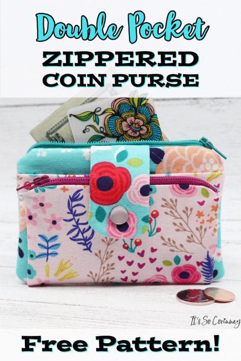 Credit Card Coin Purse Pattern, Free Coin Purse Pattern, Free Coin Purse Patterns To Sew, Change Purse Pattern Sewing, Coin Purse Pattern Free, Diy Coin Purse Pattern, Coin Purse Sewing, Car Bags, Fabric Wallets