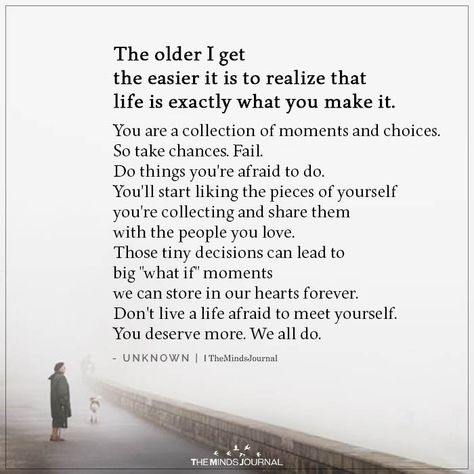 The Older I Get the Easier It is https://themindsjournal.com/the-older-i-get-the-easier-it-is/ Growing Older Quotes, Older Quotes, Getting Older Quotes, Maturity Quotes, Even When It Hurts, Too Late Quotes, New Beginning Quotes, Important Life Lessons, Today Quotes