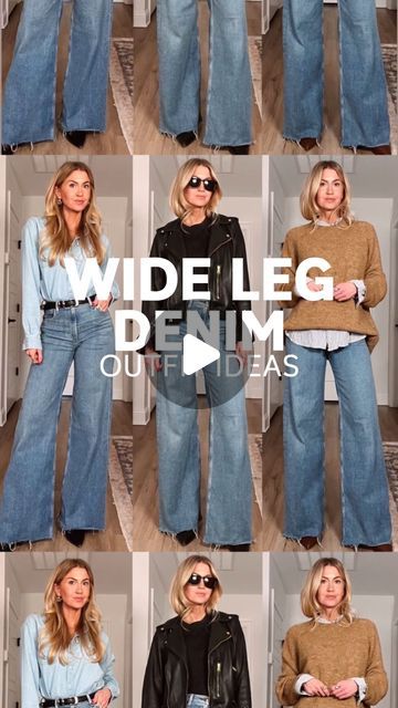 Styling Proportions, Boots With Wide Leg Jeans, Wide Leg Jeans With Boots, High Rise Wide Leg Jeans Outfit, Wide Leg Jeans And Boots, Jeans And Cowboy Boots Outfit, Wide Leg Denim Outfit, High Rise Jeans Outfit, Wide Leg Jeans Outfit Ideas