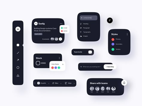 Design Sites, Ui Ux 디자인, Gfx Design, Mobile App Design Inspiration, App Interface Design, Ui Components, App Design Inspiration, Dark Mode, Dashboard Design