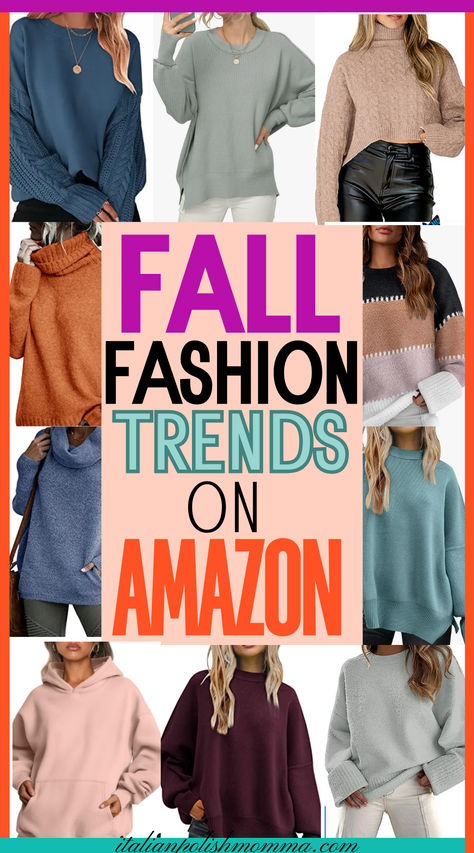 Fall outfits and fall outfit ideas on Amazon, fall fashion finds, fall trends for 2024 Fall Fahion, Cute Sweaters For Fall, Cozy Sweaters Autumn, Fall Sweaters For Women, Fall Style Guide, Fall Wardrobe Essentials, Trendy Fall Outfits, Family Fashion, Cute Fall Outfits