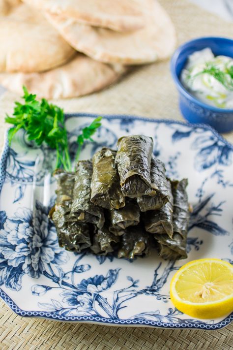 Meat & Rice Stuffed Grape Leaves | www.oliviascuisine.com Grape Leaves Recipe Lebanese, Rice Stuffed Grape Leaves, Seasonal Meals, Grape Leaves Recipe, Armenian Food, Stuffed Grape Leaves, Arabic Recipes, Culture Food, Healthier Recipes