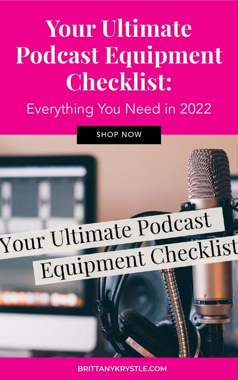 As podcasting continues to grow, there is an overwhelming number of options for podcast equipment that you can buy (at all different price points), but what do you actually need? This list of podcast equipment essentials should help narrow that down for you! This list is beginner friendly and even the more seasoned podcaster could draw some inspiration from this. Beginner Podcast Equipment, Podcast Equipment Checklist, Podcasts Equipment, Podcast Script, Podcast Room, Podcast Equipment, Podcast Ideas, Podcast Setup, Podcasting Tips