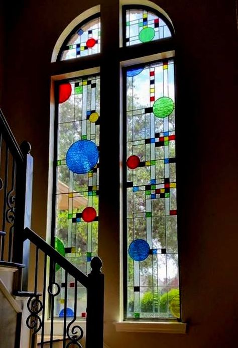 Modern Glass Window, Glass Window Design, Window Design Ideas, Frank Lloyd Wright Stained Glass, Etching Designs, Artist Sculpture, Lead Light, Window Stained, Modern Stained Glass