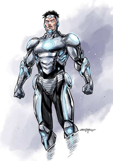 Superior Iron Man Art, Superior Iron Man Comic, Super Iron Man, Iron Man Comics, Iron Legion, Superior Iron Man, Marvel Manga, Iron Man Cartoon, Iron Man Drawing