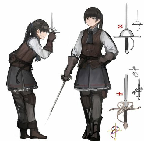 Fencer Character Design, Knight Uniform, Armor Drawing, Female Armor, Manga Picture, Anime Military, Female Knight, Dungeons And Dragons Homebrew, 웃긴 사진