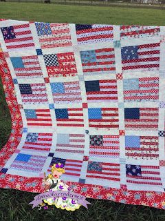 American Flag Quilt, American Flag Crafts, Buttermilk Basin, Love And Hugs, Patriotic Projects, First Sewing Projects, Sea Quilt, Halloween Quilt, Picnic Quilt