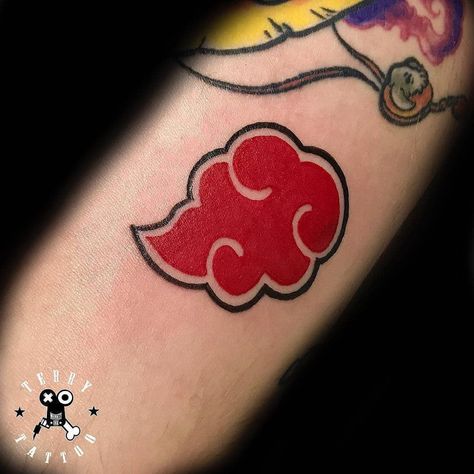 Akatsuki Cloud Tattoo, Akatsuki Tattoo, Naruto Tattoos, Akatsuki Cloud, Naruto Akatsuki, Naruto Tattoo, Cloud Tattoo, Gaming Tattoo, Anime Tattoo