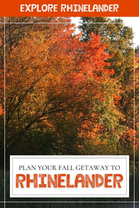 Fall is fantastic in Rhinelander! Here's what you need to know about your next autumn adventure. #Rhinelander #Hodag #HodagCountry #Wisconsin #upnorth #Northwoods #WeLovetheNorthwoods #fall #travel #vacation #getaway Rhinelander Wisconsin, Wisconsin Fall, Fall Getaways, Wisconsin Travel, Adventure Aesthetic, Chasing Dreams, Fall Travel, Magical Places, Plan A