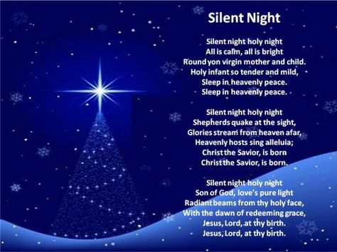 Silent Night... Holy Night Lyrics, Christmas Songs Lyrics, Nights Lyrics, Silent Night Holy Night, Jesus Birthday, Night Christmas, Oh Holy Night, Happy Birthday Jesus, Christmas Carols