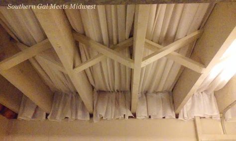 Basement Craft Room Ceiling | Hometalk Ceiling Basement Ideas, Basement Craft Room, Basement Ceiling Ideas Cheap, Ceiling Alternatives, Basement Craft Rooms, Basement Ceiling Options, Ceiling Basement, Ceiling Options, Fabric Ceiling