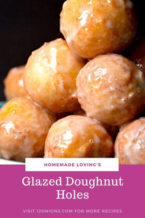 Donut Hole Recipe Baked, Glazed Donut Holes, Baked Donut Holes, Donut Hole Recipe, Flavored Butters, Glazed Doughnut, Candy Toys, Homemade Donuts Recipe, Doughnut Holes