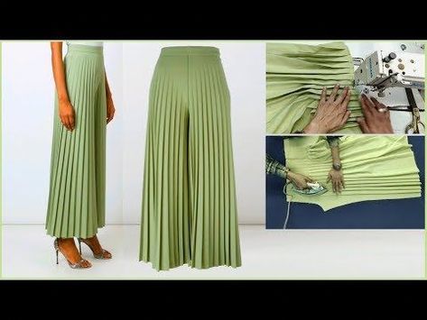 9aa42b31882ec039965f3c4923ce901bdesc53285770ri Pleated Pants Pattern, Pola Jumpsuit, Palazzo Pants Pattern, Pleated Palazzo Pants, Pola Blus, Celana Fashion, Trousers Pattern, Sewing Pants, Stitching Dresses