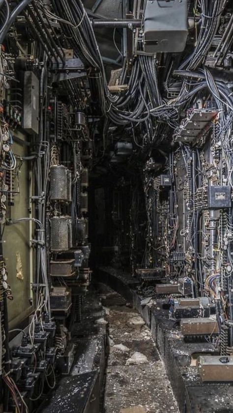 Backrooms-esque room full of wires and motherboards Wires Aesthetic, Liminal Space Art, Backrooms And Liminal Spaces, Divine Machinery, Machine Aesthetic, The Backrooms, Industrial Aesthetic, Dark Street, Industrial Machinery