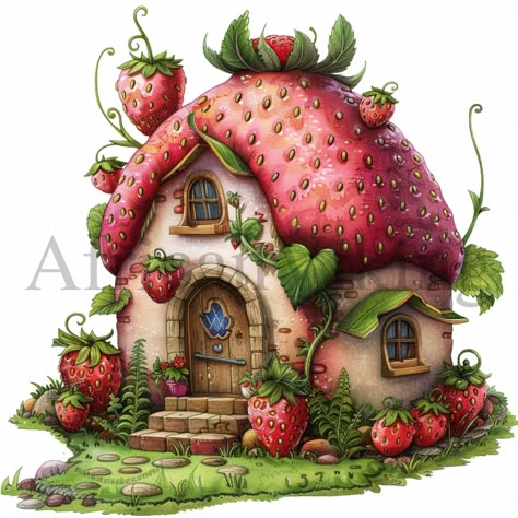 Strawberry House Clipart | 10 High Quality JPGs | Digital Download | strawberry | Fairy Fruit Houses Clipart | Printable artwork | Clip Art 🎨🖼️ 10 High-Quality JPGs for Creative Projects 🆓 FREE Commercial License Included! 🌟 Features: Dimensions: 5000 x 5000 pixels Resolution: 300 DPI Perfect for creating mouse mats, wall art, mugs, t-shirts, cushions, cardmaking, scrapbooking, crafting, PapercraftCard Making & Stationery, MaterialsEmbellishments, Clip Art & Image Files and mixed-media projects! 🖌️ Artistic Touch: Each image is meticulously crafted, blending traditional drawing methods, digital artistry, and cutting-edge generative AI algorithms. Starting from a sketch, every piece is brought to life and digitally enhanced to ensure superior quality and resolution. 🌈 Versatile Usage: Fairy Fruit, Strawberry House, Houses Clipart, Strawberry Fairy, House Clipart, Cute Fairy, Mixed Media Projects, Printable Artwork, Fairy Houses