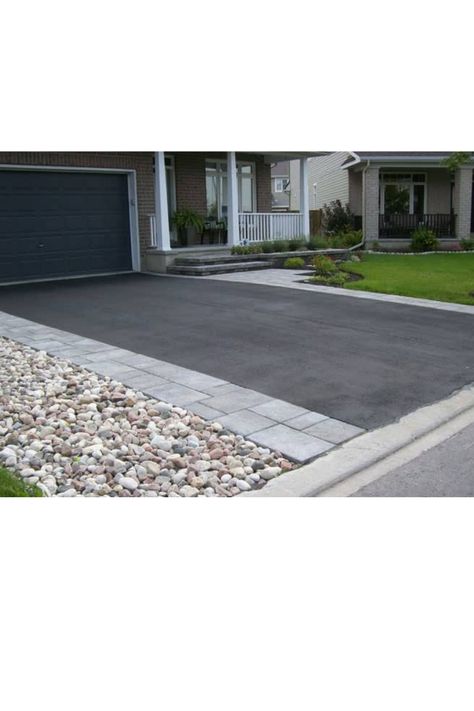 The driveway construction and driveway design process is an important one for homeowners. Concrete And Asphalt Driveway, Second Driveway Ideas, Driveway Expansion Ideas, Concrete Driveway Extension Ideas, Extended Driveway Ideas, Small Driveway Ideas Parking, Concrete Driveway Design, Driveway Expansion, Driveway Extension