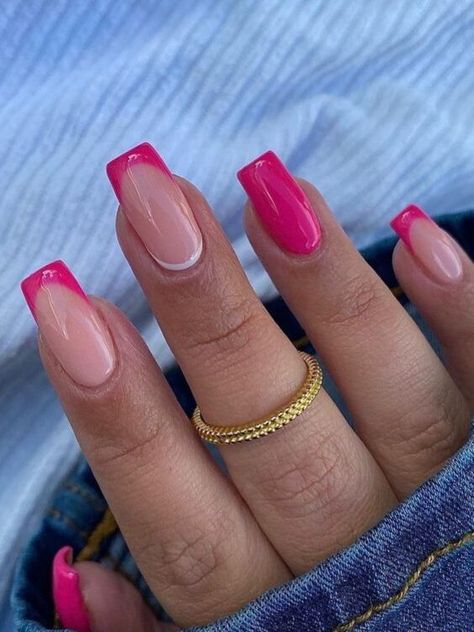 Embrace 2024's Spring Nail Trends: Fresh Pink & Purple Manicure Ideas Simple Spring Nails Acrylic Coffin, Dark Pink Nails Ideas, Pink Nails Summer 2024, Simple Pink Nails Short, Hot Pink Vacation Nails, May Nails Ideas 2024 Short, Vacation Nail Inspo 2024, Purple Manicure Ideas, Spring Coffin Nail Ideas