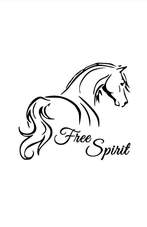 Tattoo Ideas Female Horse, Spirit Horse Drawing, Free Spirit Tattoo Ideas, Horse Tattoo Ideas Small Simple, Horse Line Tattoo, Spirit Horse Tattoo, Spirit Tattoo Horse, Line Horse Tattoo, Horse Tatoos Ideas