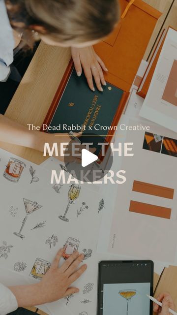 The Dead Rabbit on Instagram: "Meet the Makers - @crowncreative. Drinks are just one part of a great cocktail menu. Equally important is the design - how a menu looks, feels, functions, how it’s made - and by whom. Ours are crafted entirely by hand, including the cocktail illustrations, beer hop paper, elegant foil blocking, the assembling of the pages, tightening of the screws, and the custom box that houses it all - all made in Ireland and shipped to NYC. It’s very much a team effort, a meeting of minds, and, as Kate says - a designer’s dream. And sure, it helps that the cocktails taste great, too." Dead Rabbit, Beer Hops, Cocktail Illustration, Team Effort, Cocktail Menu, Menu Design, Custom Boxes, The Dead, A Team