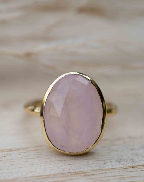 Barbara Ring * Rose Quartz * 18k Gold Plated * BJR247