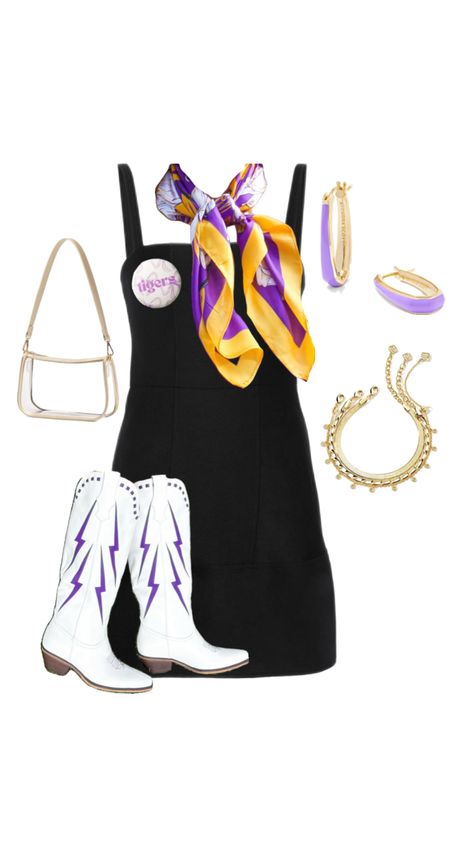 LSU gameday💜✨#KendraScottPartner Lsu Gameday, Rush Week Outfits, Lsu Outfits, Lsu Game, College Gameday Outfits, Rush Week, Tailgate Outfit, College Fits, Family Weekend