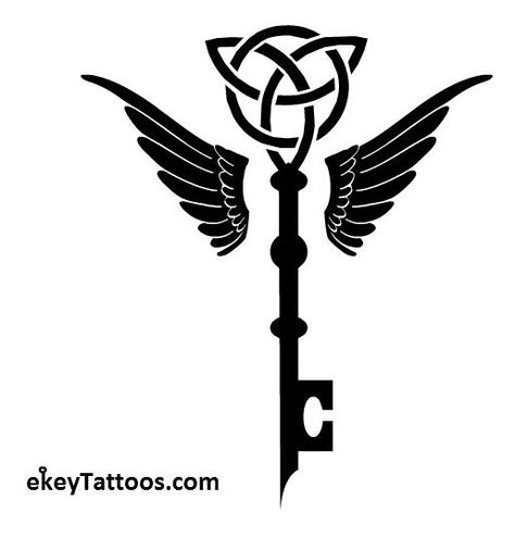 Custom Celtic Key Tattoo by eKeyTattoos-com on DeviantArt Key Tattoo Designs, Celtic Ornaments, Key Tattoos, Key Tattoo, Irish Tattoos, Harry Potter Tattoos, Magic Symbols, Traditional Tattoo Art, Celtic Tattoos