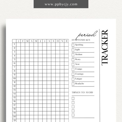 simple habit tracker printable Cycle Symptoms, Period Tracker Printable, Period Journal, Habit Tracker Printable Monthly, Track Your Cycle, Period Symptoms, Cycle Tracking, Fertility Cycle, Menstruation Cycle