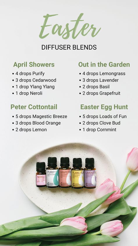 Easter Diffuser Blends, Diy Diffuser Blends, Spring Diffuser Blends, Diffuser Scents, Essential Oils Blends, Diffuser Diy, Oil Therapy, Essential Oils Health, Spring Scents